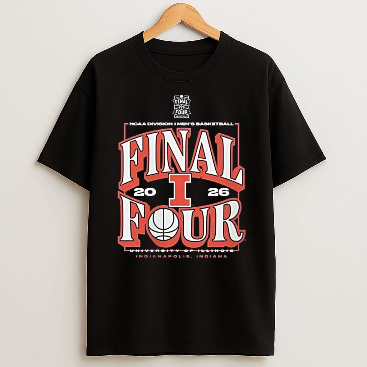 Illinois Fighting Illini 2026 Ncaa Mens Basketball Tournament March Madness Final Four T Shirt
