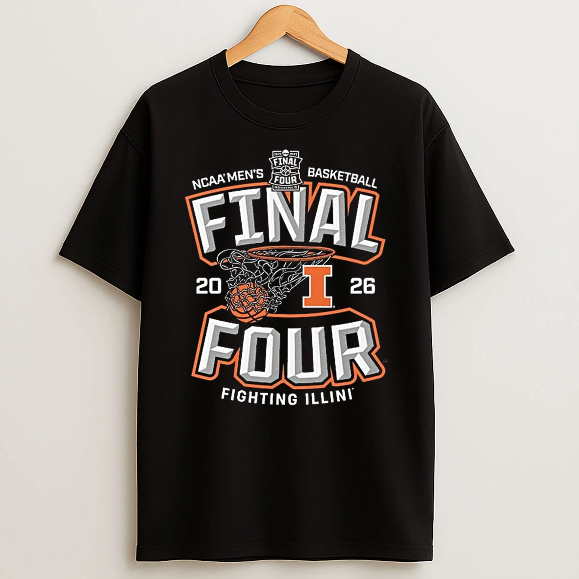 Illinois Mens Basketball 2026 Final Four Hoop T Shirt