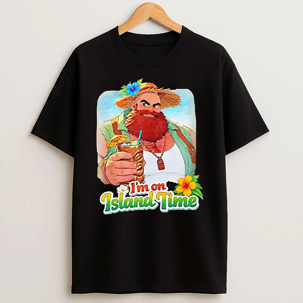 Im On Island Time Cartoon T Shirt