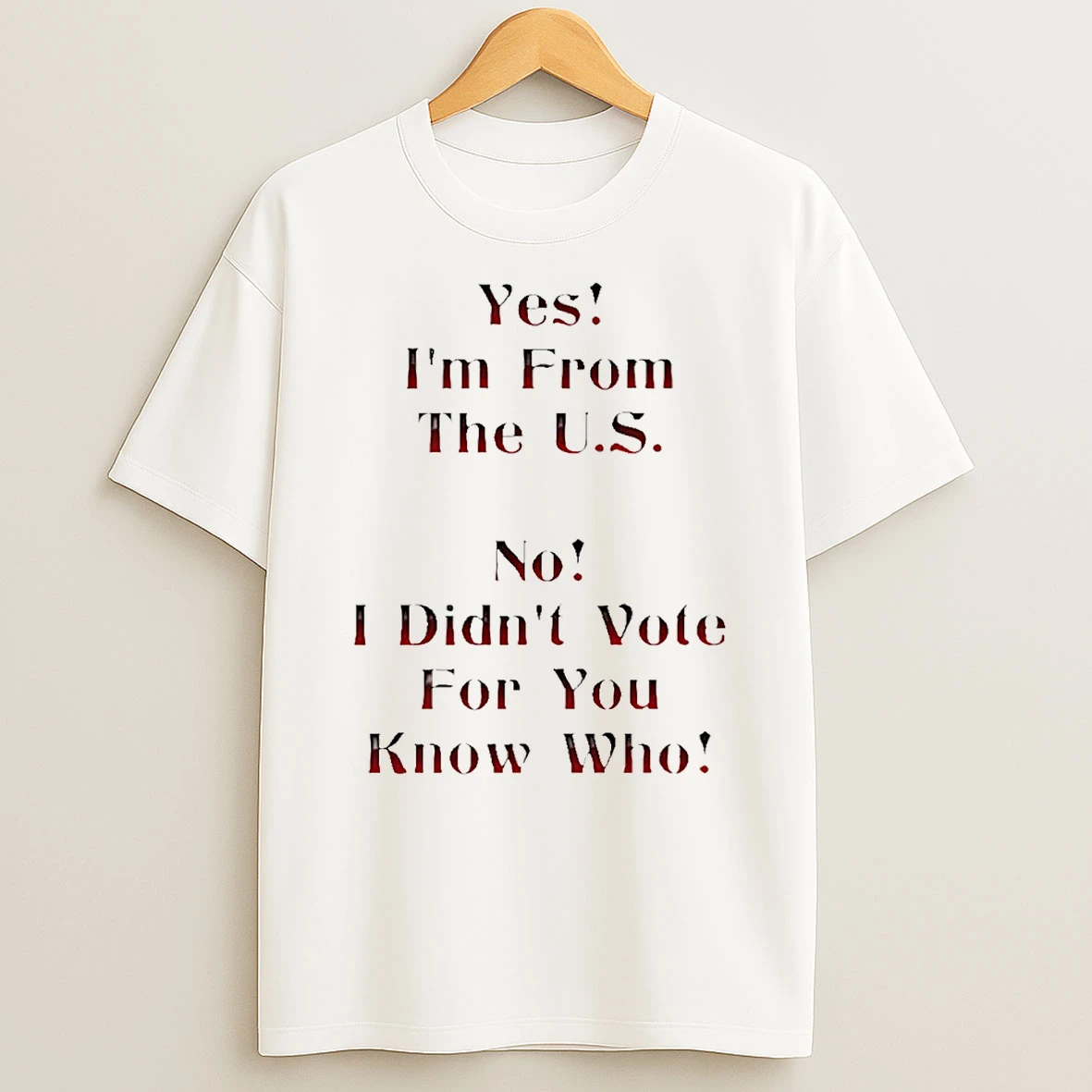 Im From The Us I Didnt Vote Trump T Shirt