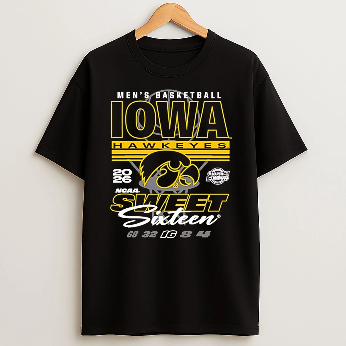 Iowa Hawkeyes 2026 Ncaa Mens Basketball Sweet 16 Bound Classic T Shirt