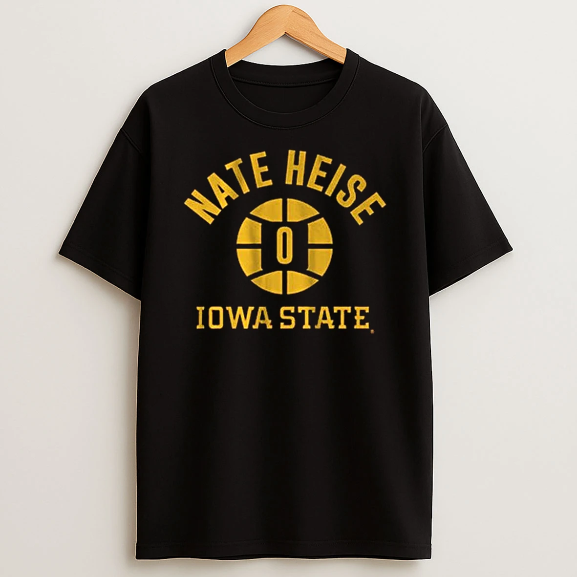 Iowa State Basketball Nate Heise Name Number Ball T Shirt