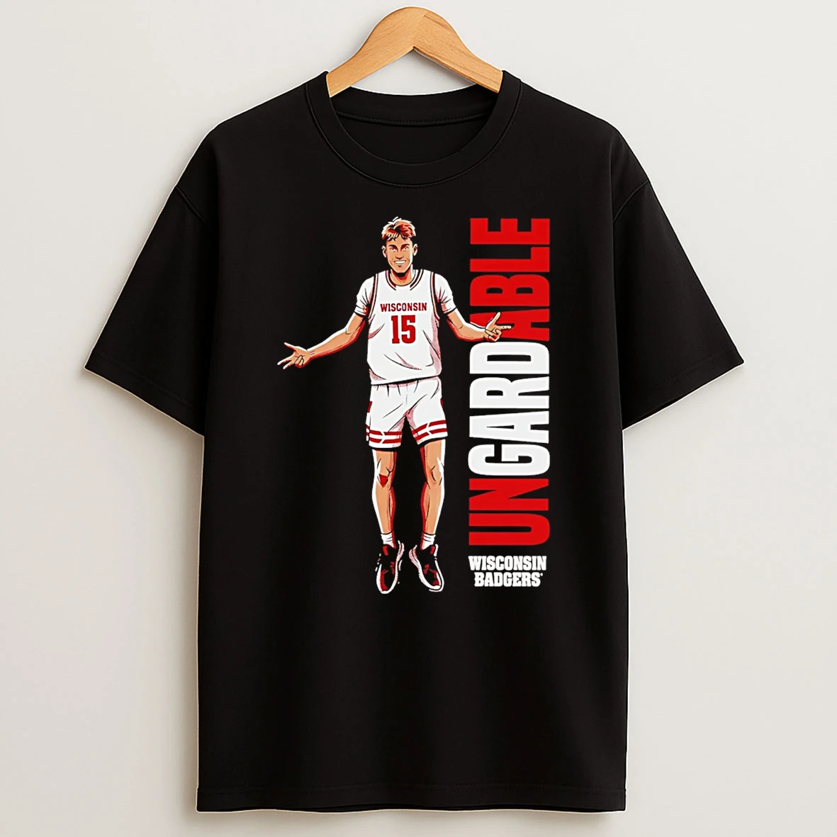 Isaac Gard Wisconsin Badgers Ungardable Cartoon T Shirt