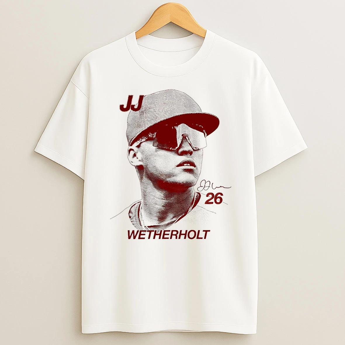 Jj Wetherholt St Louis Cardinals Signature Big Head T Shirt