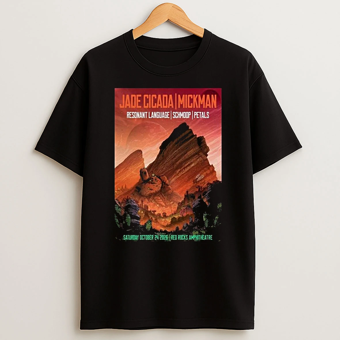 Jade Cicada And Mickman Red Rocks In Morrison Co October 24 2026 T Shirt