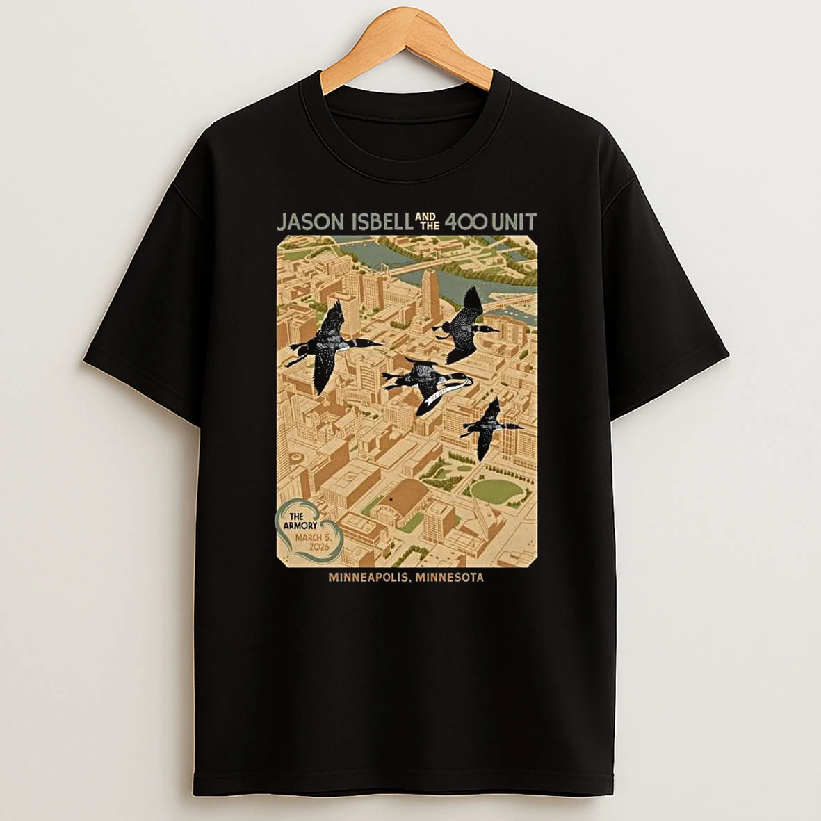 Jason Isbell And The 400 Unit Minneapolis Mn On March 5 2026 Tour T Shirt