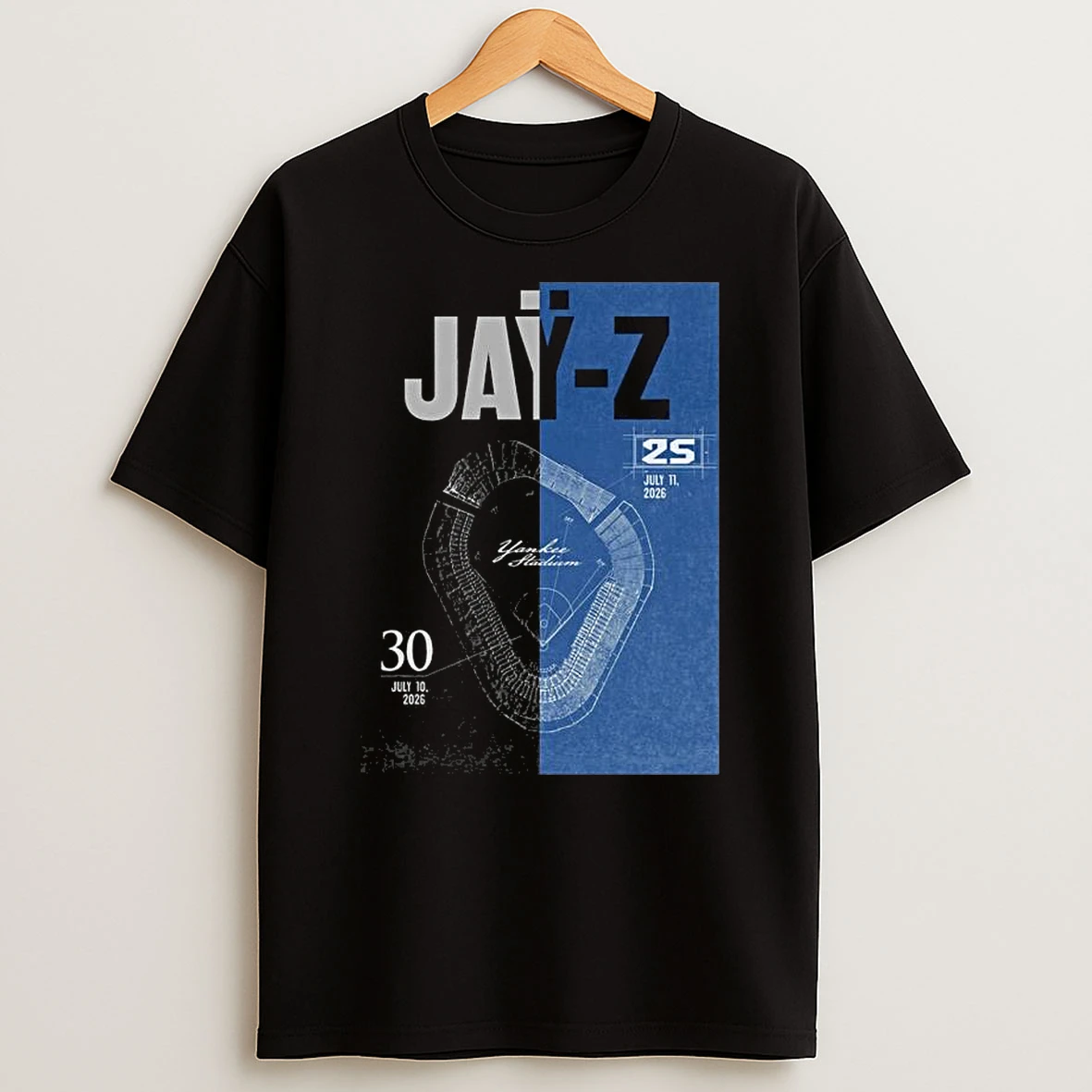 Jay Z 2 Night Celebration Reasonable Doubt And The Blueprint Iconic Album Turning Yankee Stadium 2026 T Shirt
