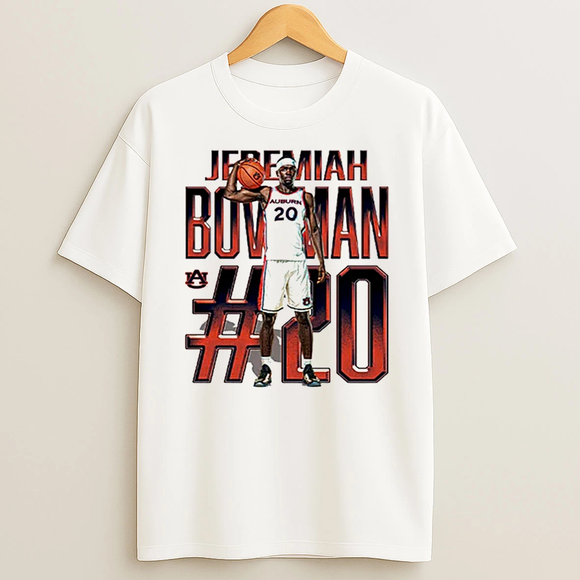 Jeremiah Bowman Auburn Basketball Ncaa 2025 2026 Graphic T Shirt