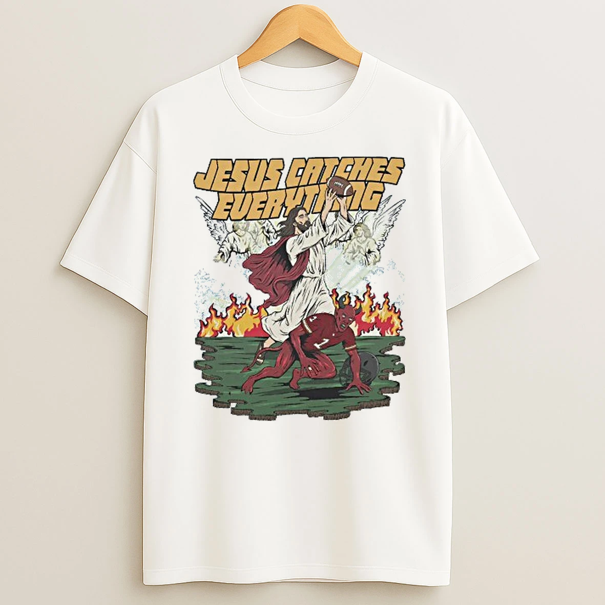 Jesus Catches Everything Devil T Shirt