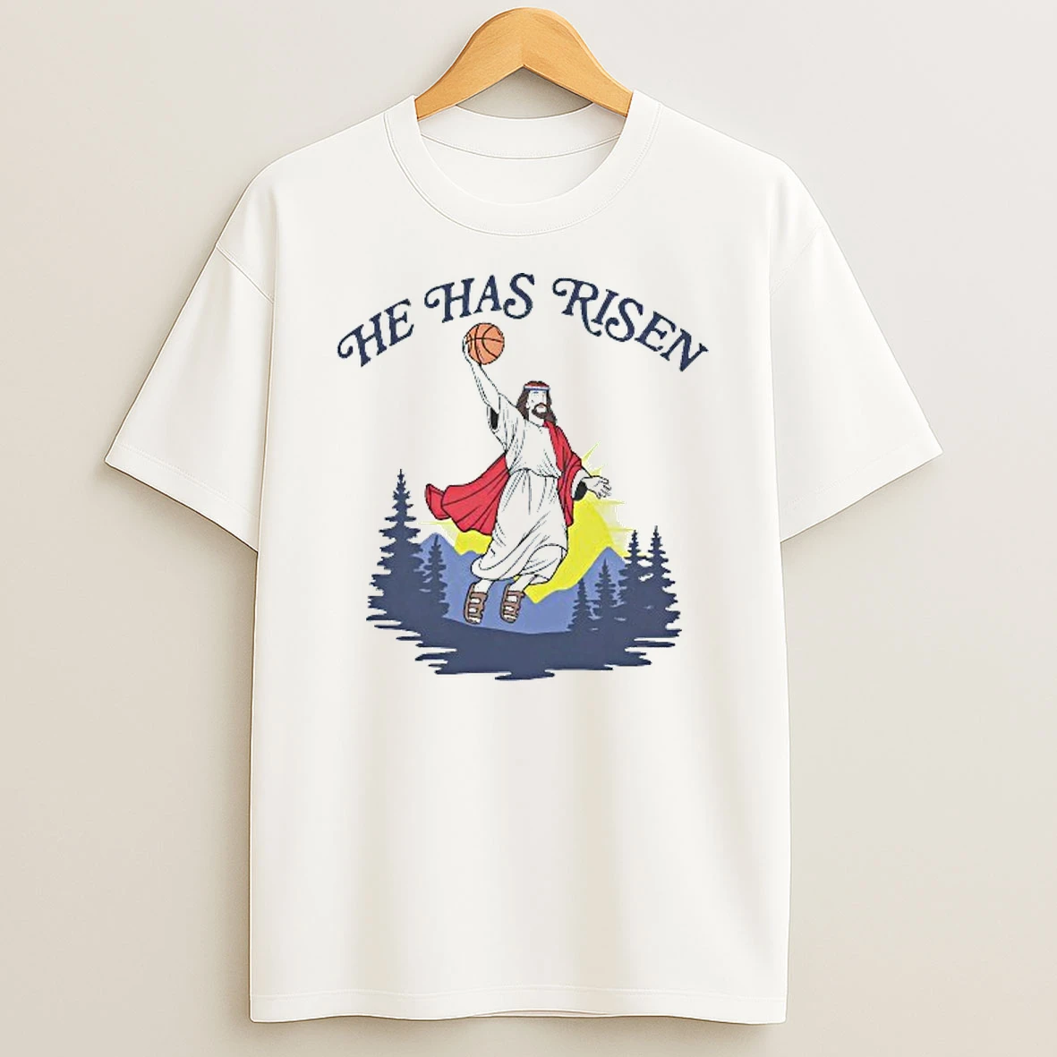 Jesus Has Risen Mountain T Shirt