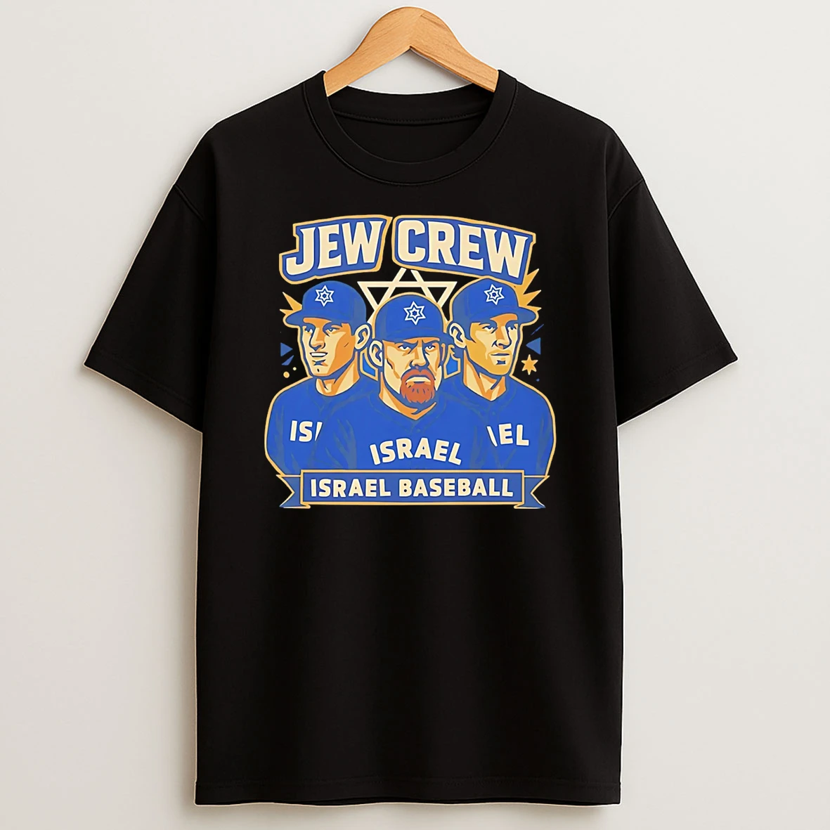 Jew Crew Israel Baseball T Shirt