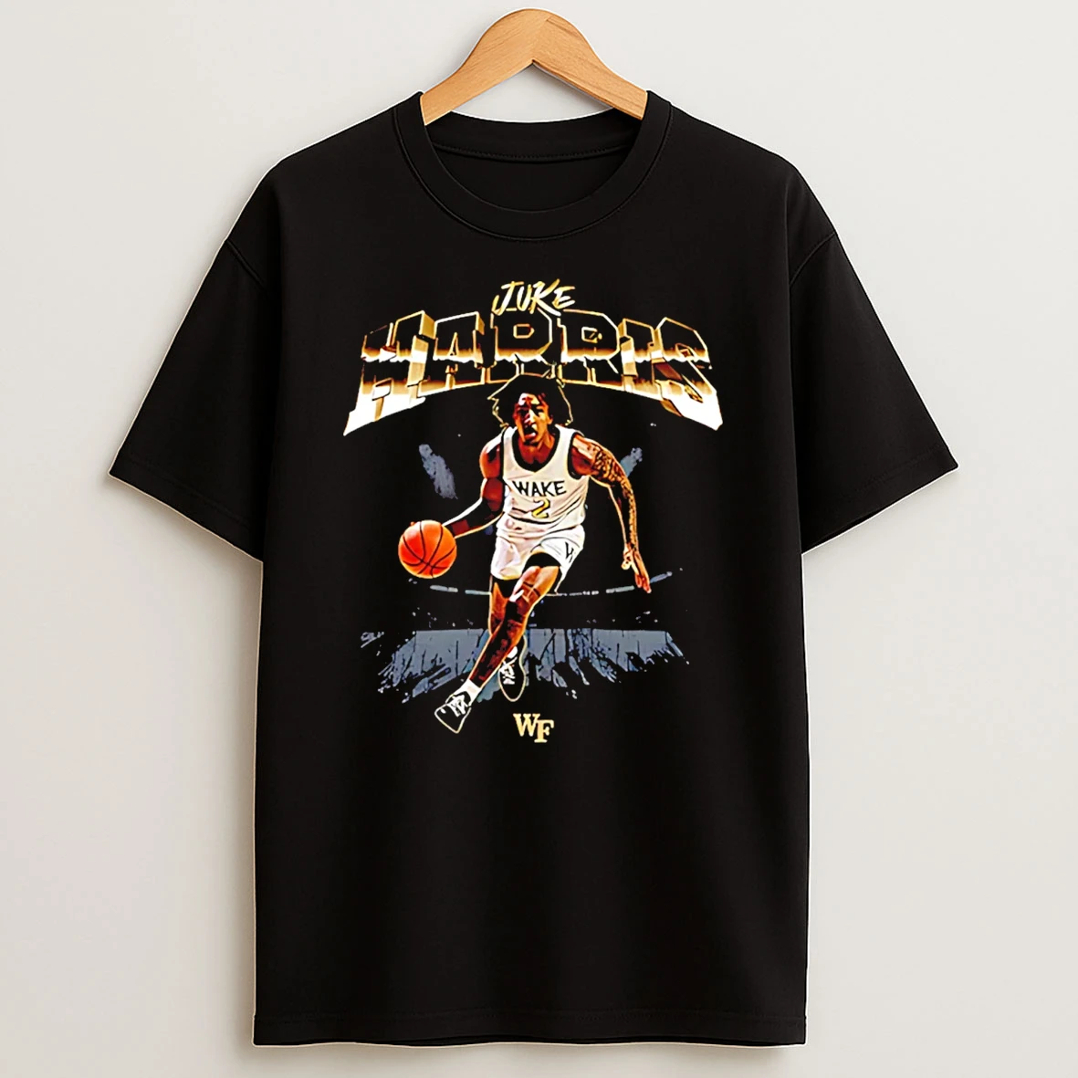 Juke Harris Wake Forest Basketball Ncaa Player Collage T Shirt