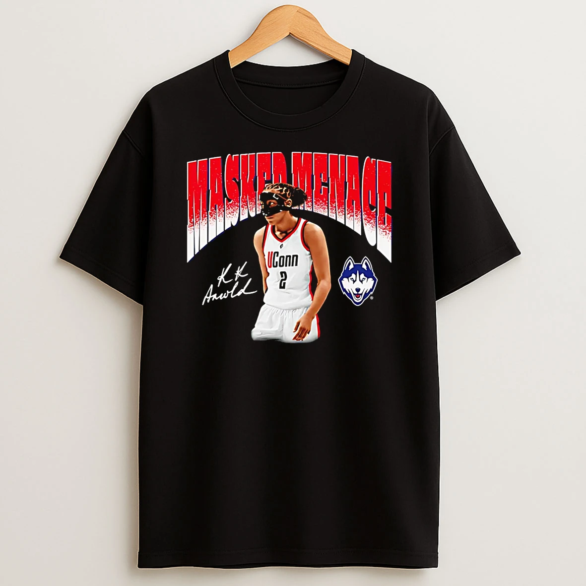 Kk Arnold Uconn Huskies Masked Menace Signature T Shirt