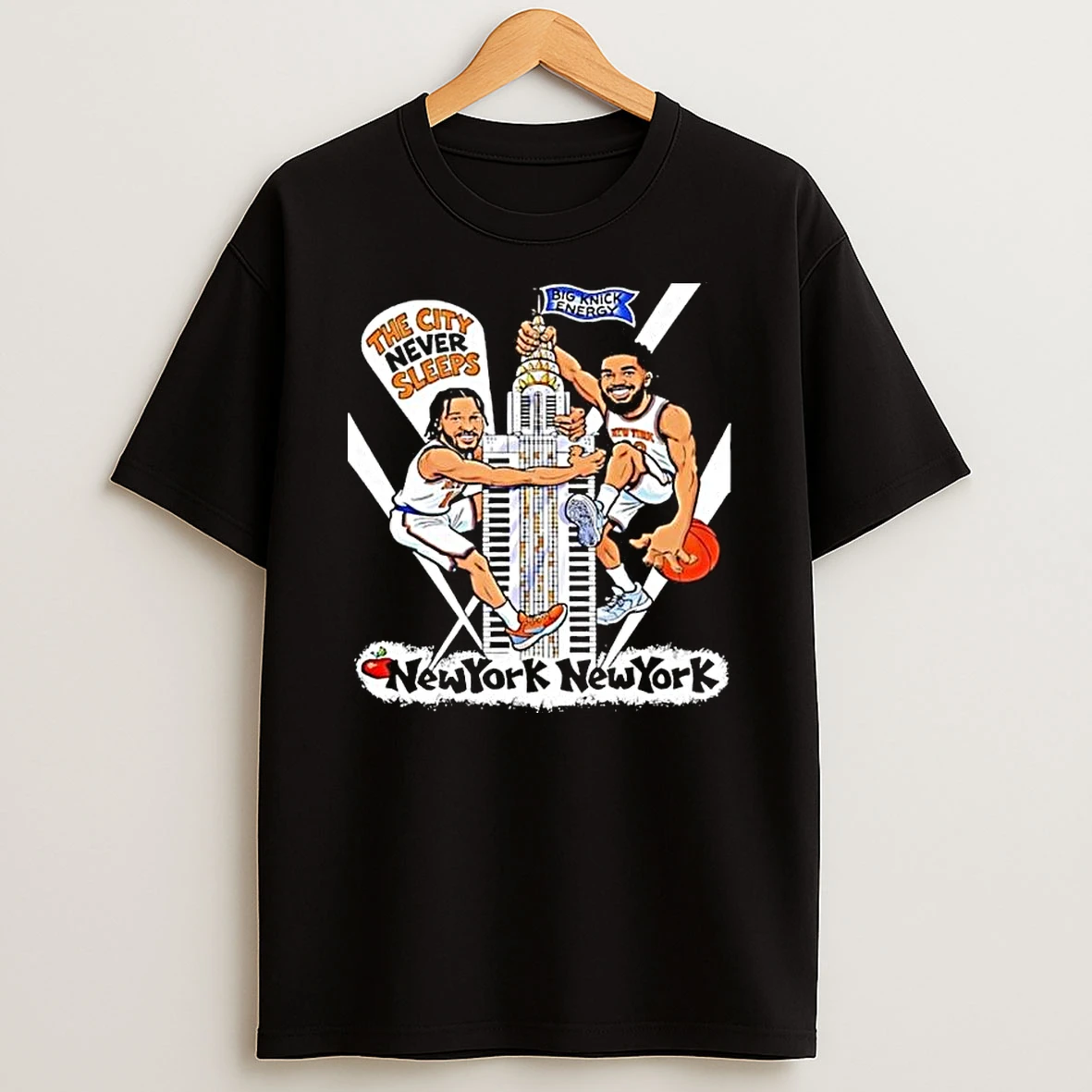 Karl Anthony Towns And Jalen Brunson New York State Of Mind The City Never Sleeps T Shirt