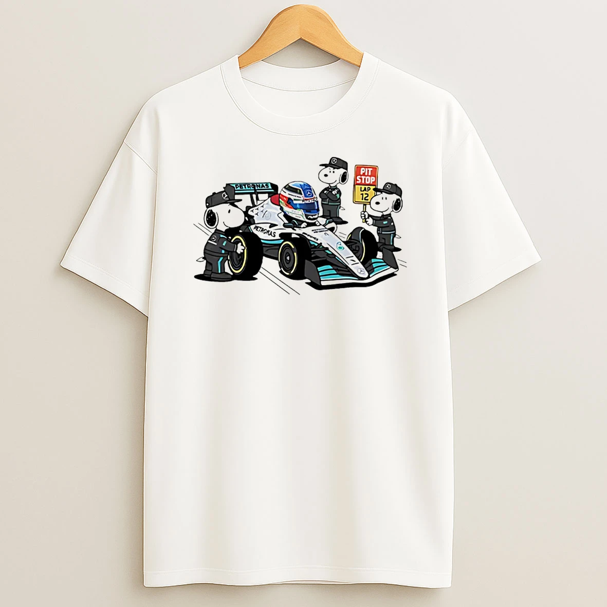 Kimi Antonelli Snoopy Pit Crew F1 T Shirt