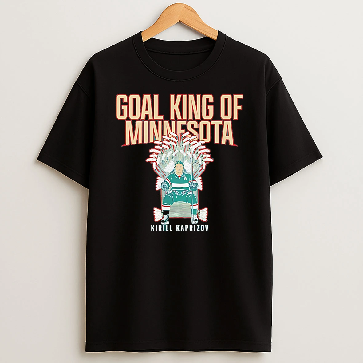 Kirill Kaprizov Minnesota Wild Goal King Of Minnesota T Shirt