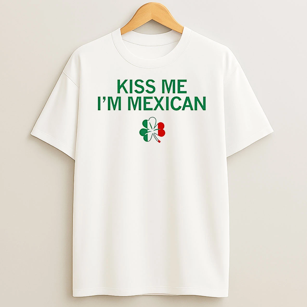 Kiss Me Im Mexican Shamrock Flag T Shirt