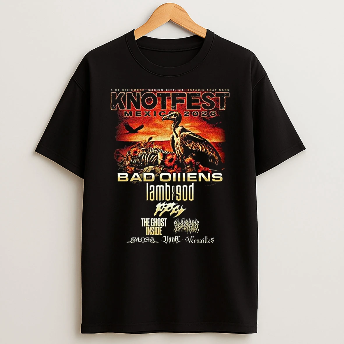 Knotfest Mexico Line Up At Estadio Fray Nano Mexico City On December 5 2026 T Shirt