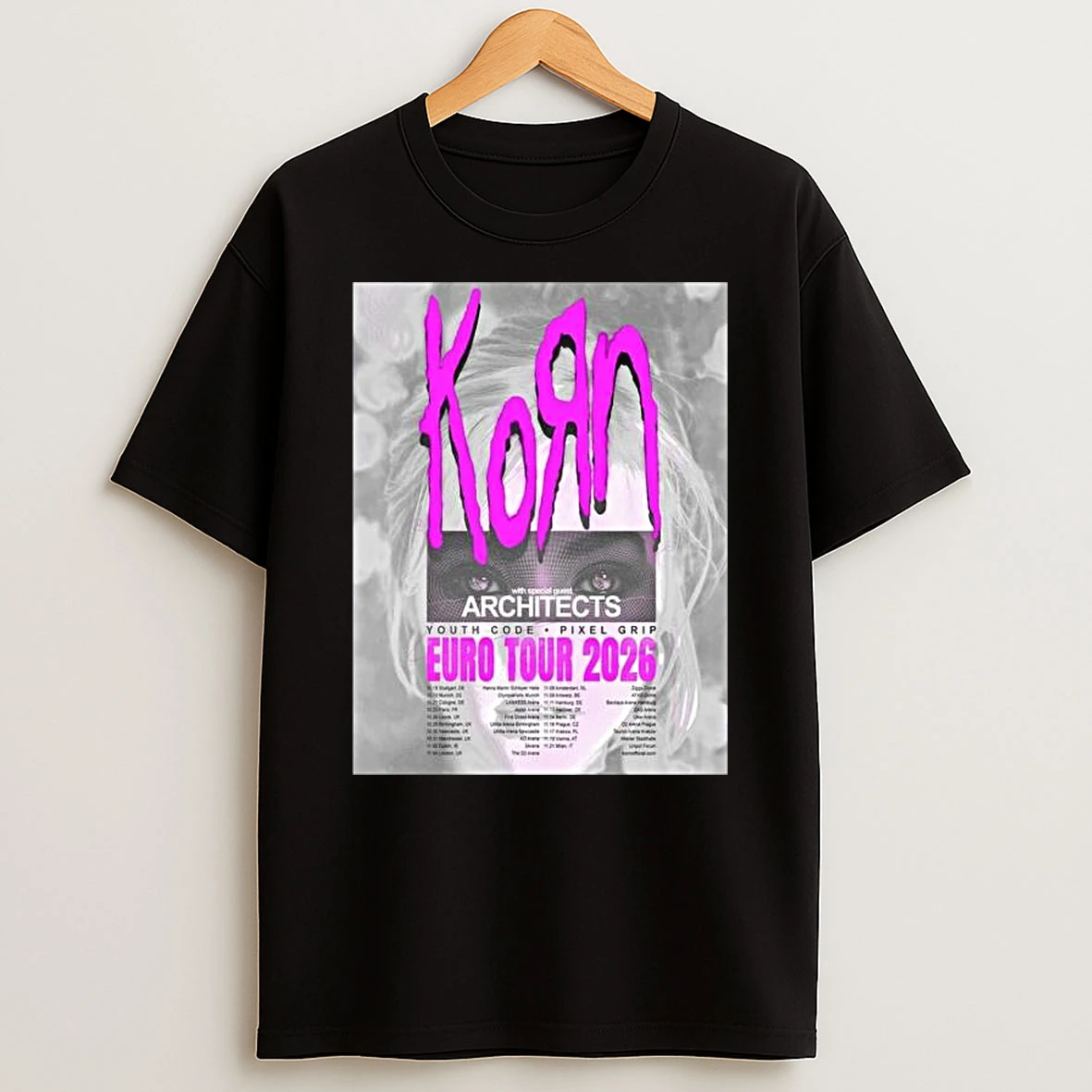 Korn Europe And Uk Tour 2026 Schedule Dates T Shirt