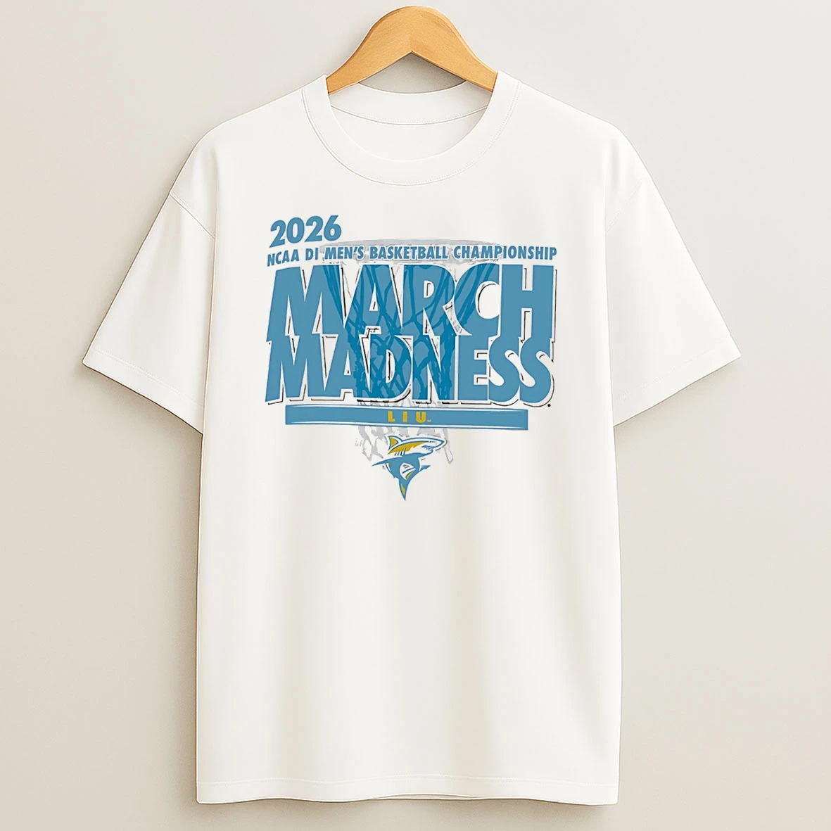 Liu Sharks Basketball 2026 Ncaa Di Mens Basketball Championship March Madness T Shirt