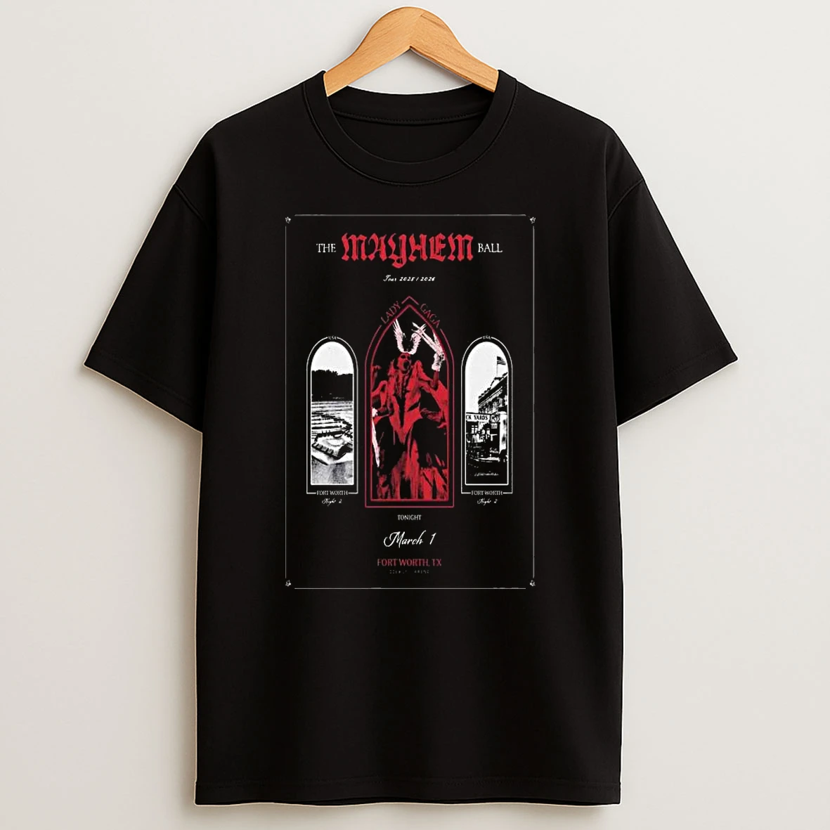 Lady Gaga March 1 2026 In Fort Worth Tx T Shirt