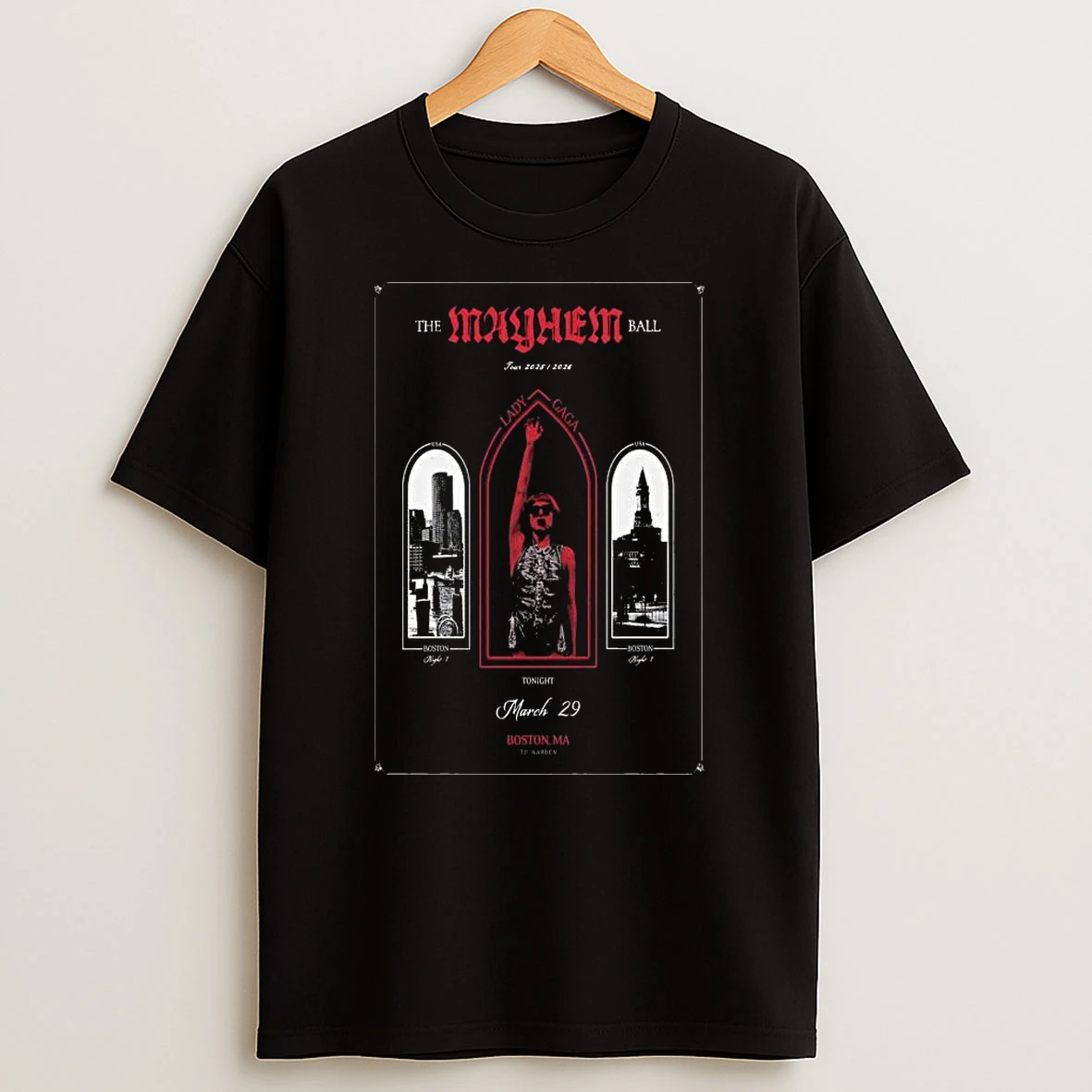 Lady Gaga March 29 2026 Boston Ma T Shirt