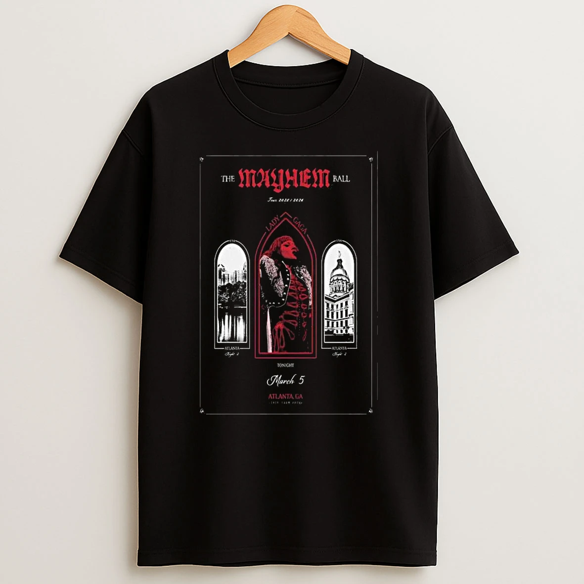 Lady Gaga March 5 2026 Atlanta Ga T Shirt