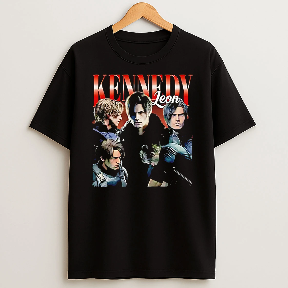 Leon Kennedy Picture Collage T Shirt
