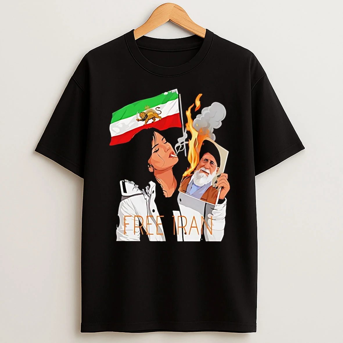 Lion And Sun Flag Persian Free Iran T Shirt