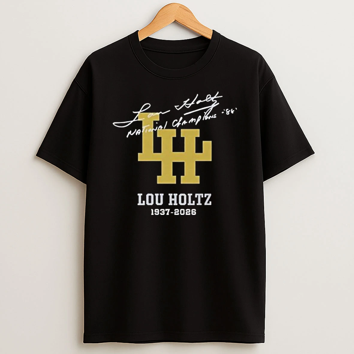 Lou Holtz Coach 1937 2026 Rip Signature T Shirt