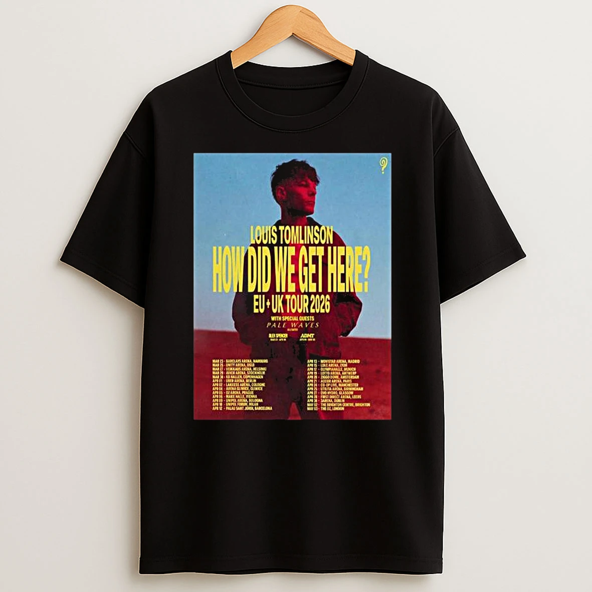 Louis Tomlinson How Did We Get Here Eu Uk Tour 2026 Schedule Tour Dates T Shirt