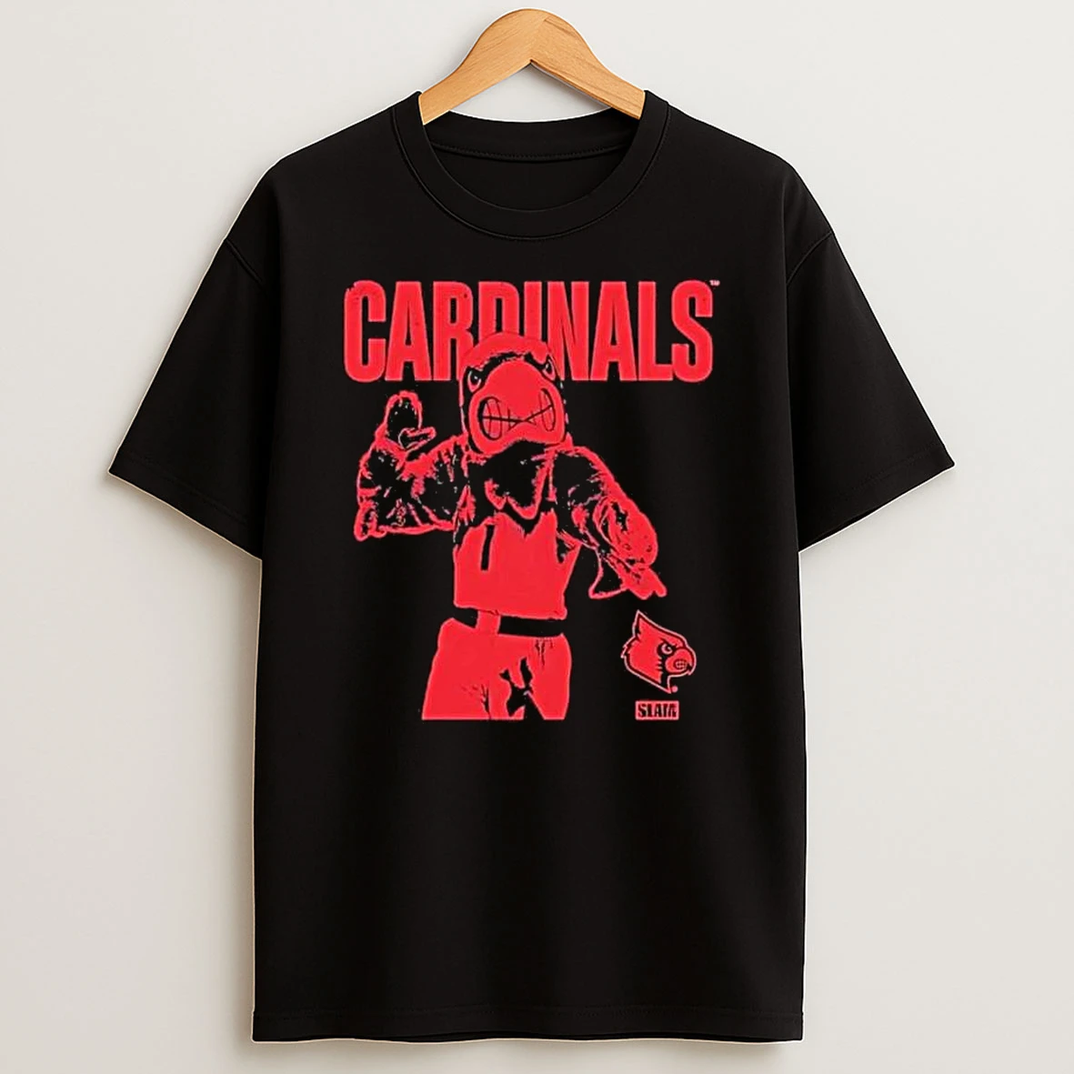 Louisville Cardinal Bird Mascot Slam T Shirt