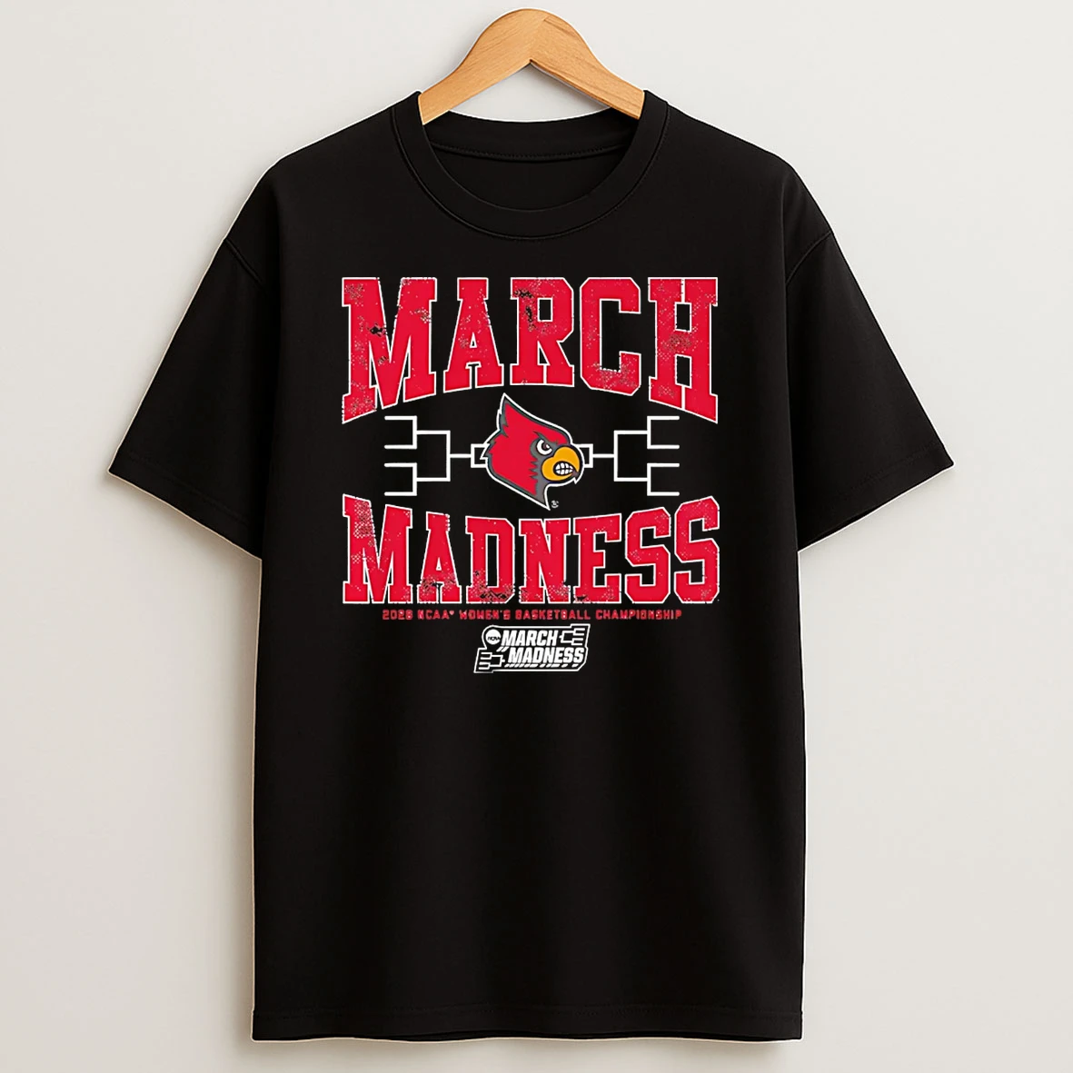 Louisville Cardinals Wbb 2026 March Madness Logo T Shirt