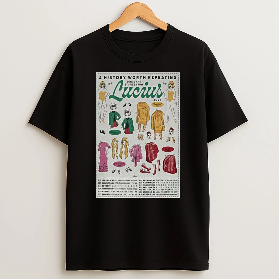 Lucius Tour 2026 A History Worth Repeating Tour T Shirt