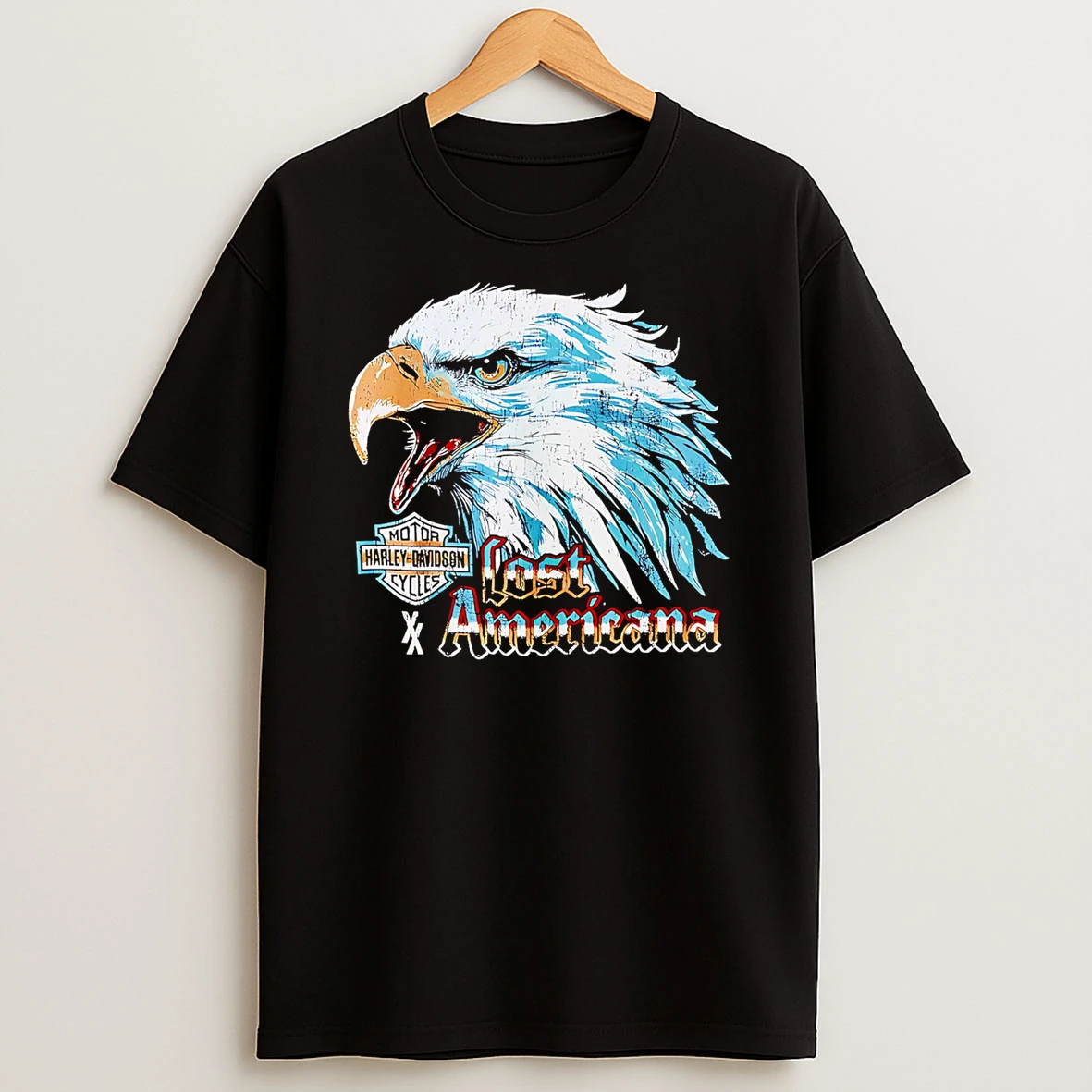 Machine Gun Kelly Harley Davidson X Mgk Lost Americana Merch Big Eagle Head T Shirt