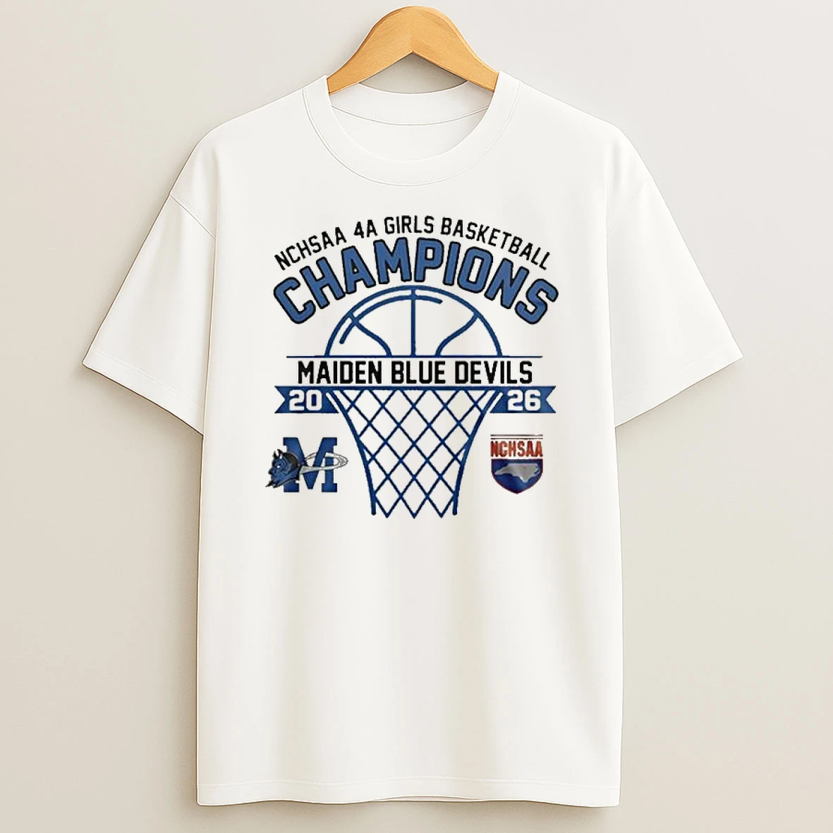 Maiden Blue Devils 2026 Nchsaa 4a Girls Basketball Champions T Shirt