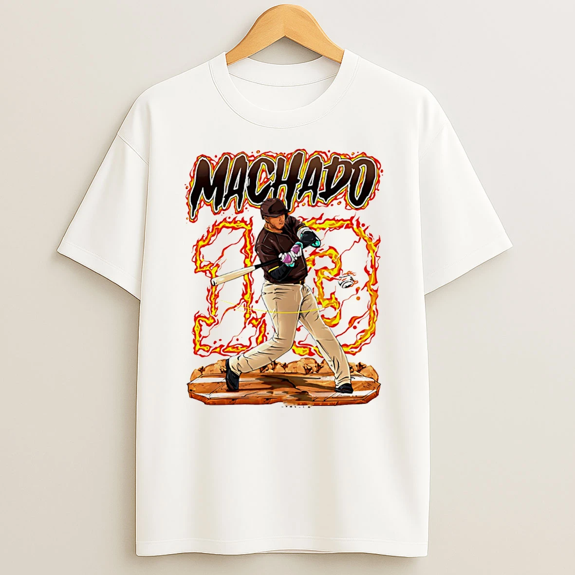 Manny Machado San Diego Padres Hand Drawn Artwork 2026 T Shirt