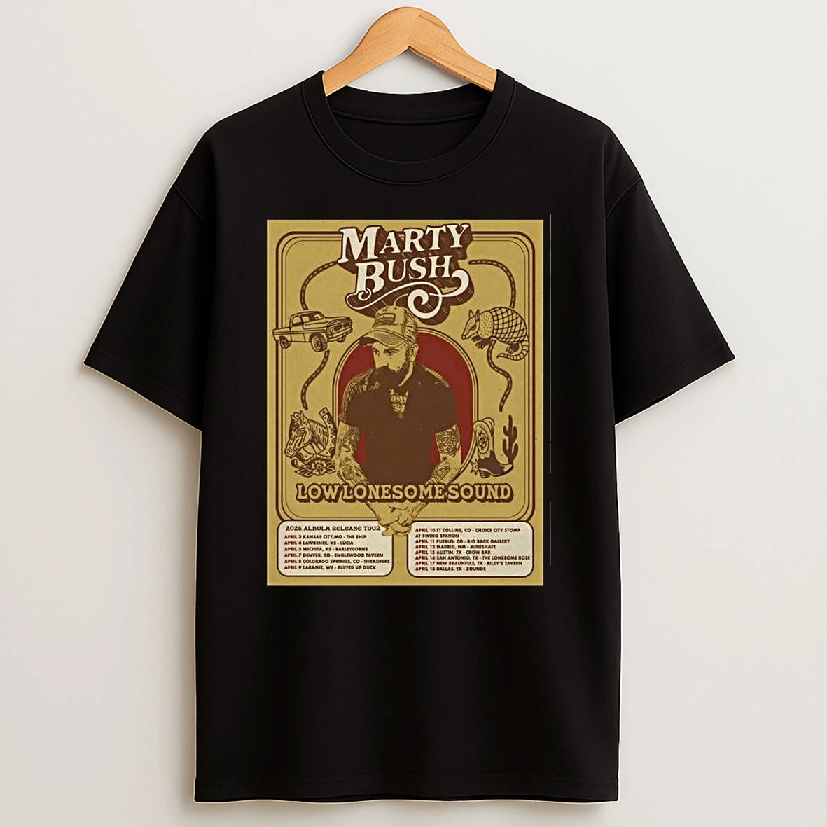 Marty Bush 2026 Album Release Tour T Shirt