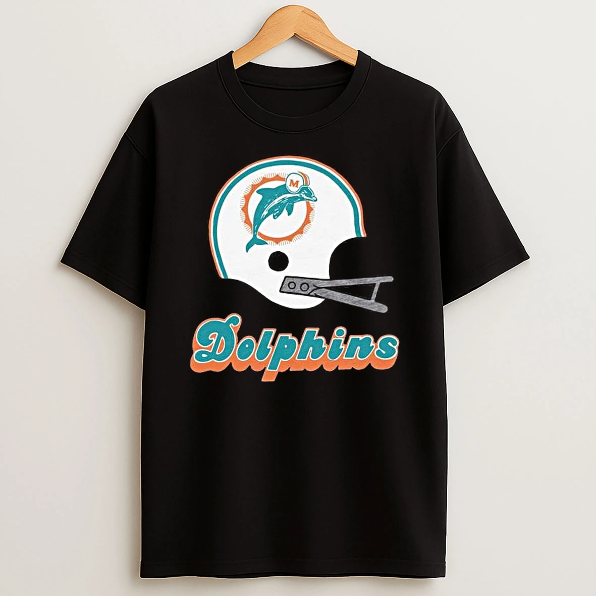 Miami Dolphins Big Helmet T Shirt