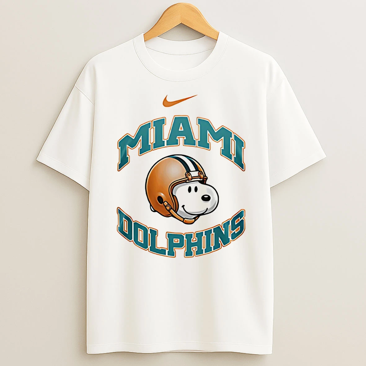 Miami Dolphins Snoopy Freedom 2026 Logo T Shirt