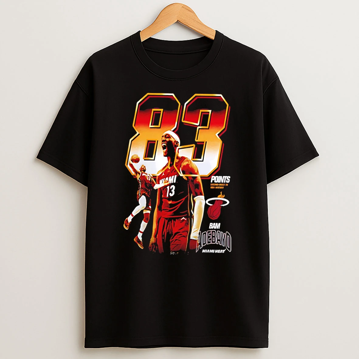 Miami Heat Bam Adebayo Second Most Points In An Nba Game Milestone T Shirt