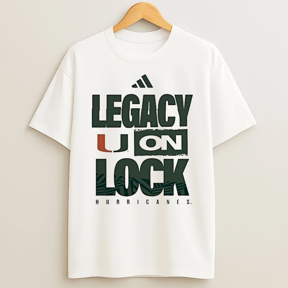 Miami Hurricanes Legacy On Lock Pregame T Shirt