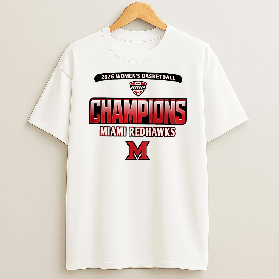Miami Redhawks Womens Basketball 2026 Mac Regular Season Champions Locker Room T Shirt