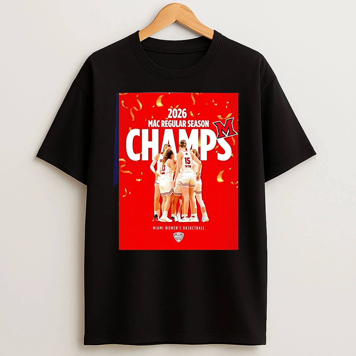 Miami Redhawks Womens Basketball 2026 Mac Regular Season Champions T Shirt