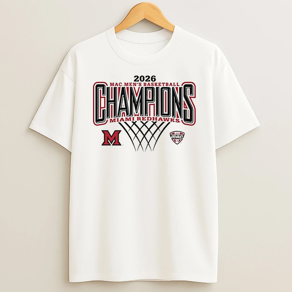 Miami Redhawks 2026 Mac Mens Basketball Regular Season Champions T Shirt