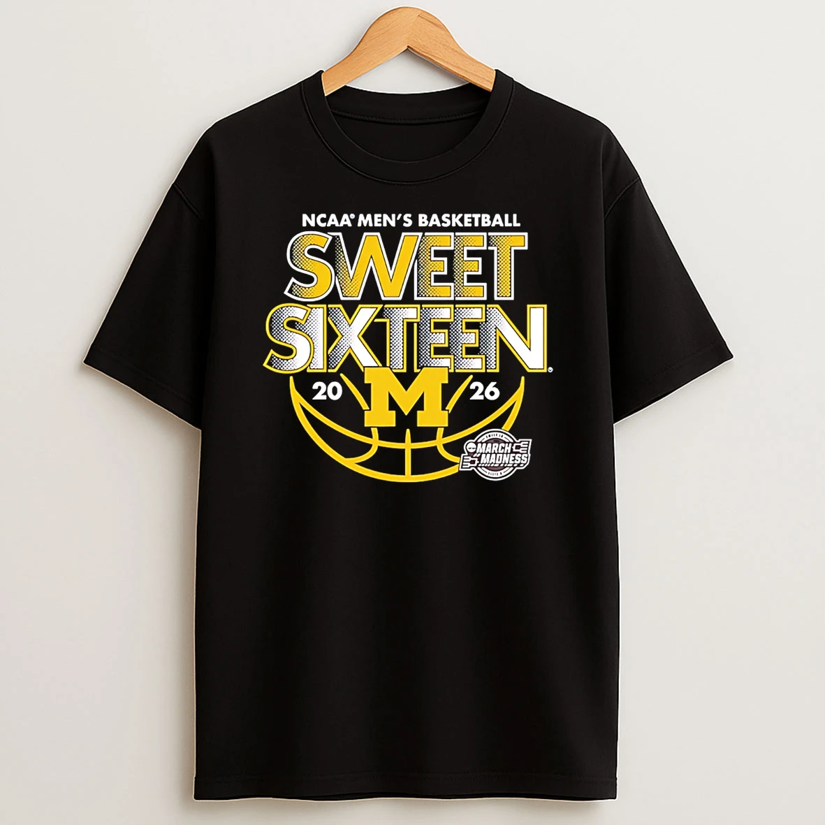 Michigan Mens Basketball 2026 Ncaa March Madness Sweet Sixteen T Shirt
