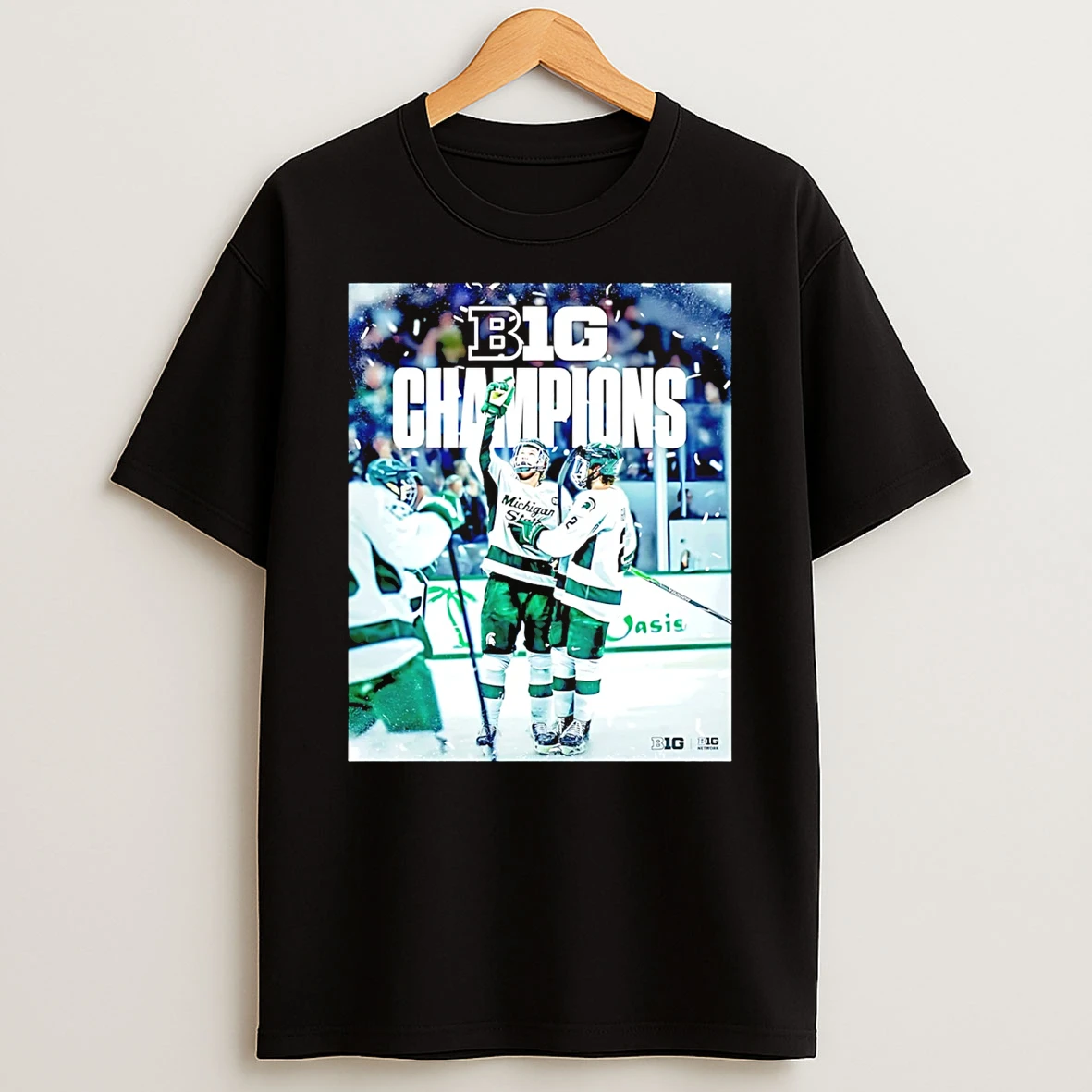 Michigan State Spartans 2026 Big Ten Ice Hockey Regular Season Champions 3 Peat T Shirt
