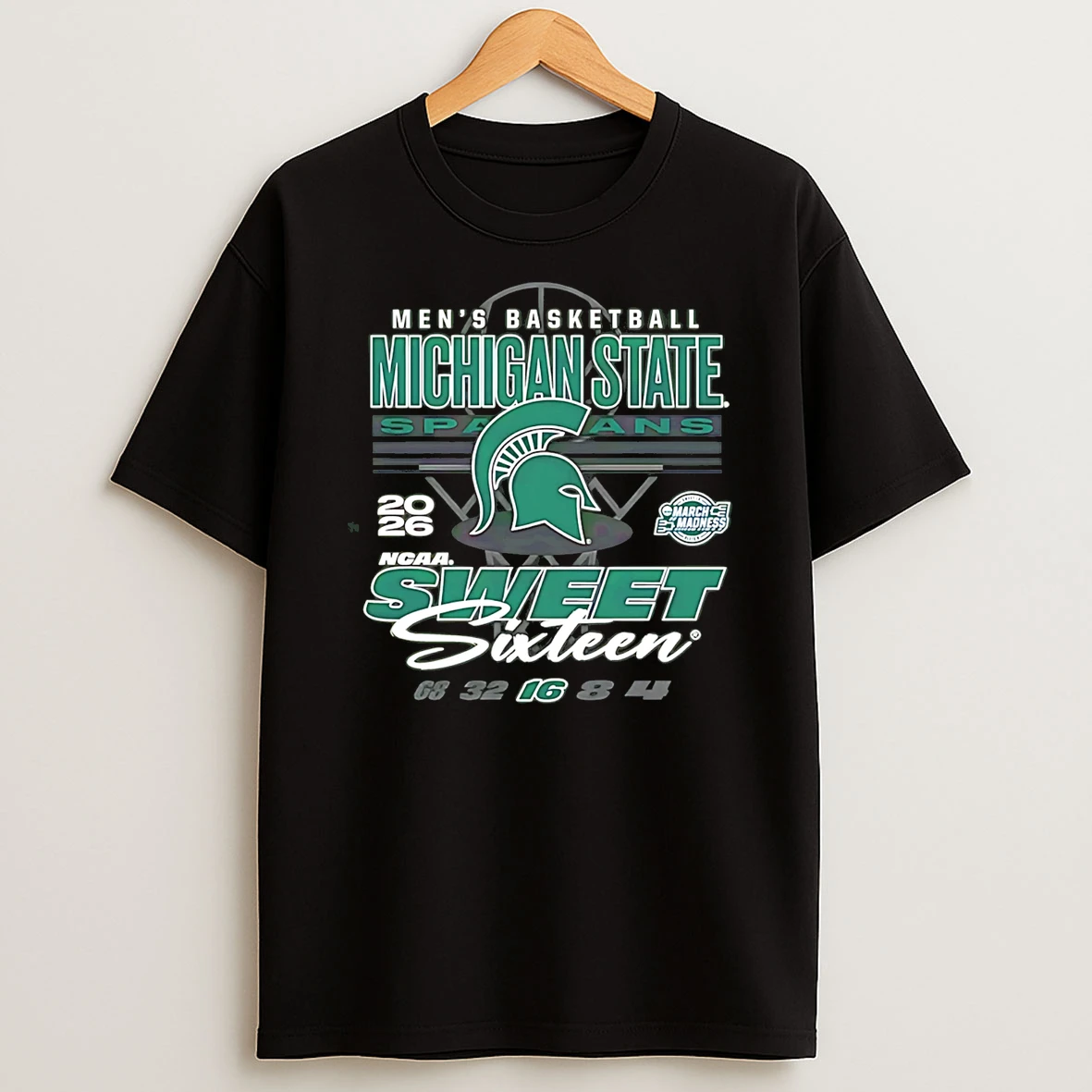 Michigan State Spartans 2026 Ncaa March Madness Sweet 16 Bound T Shirt