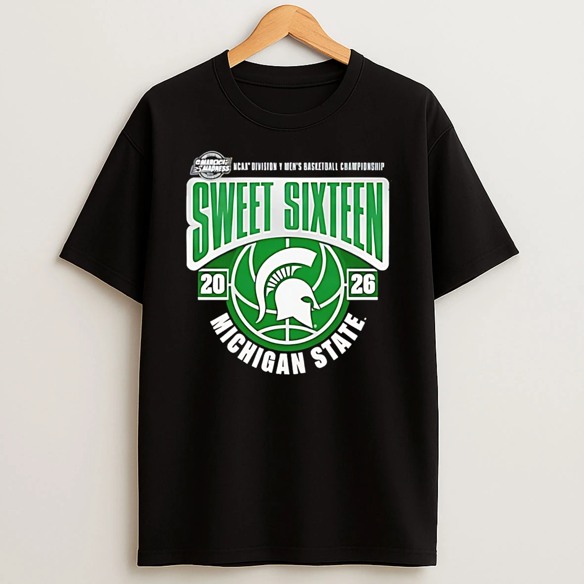 Michigan State Spartans Mens Basketball 2026 Ncaa March Madness Sweet 16 T Shirt