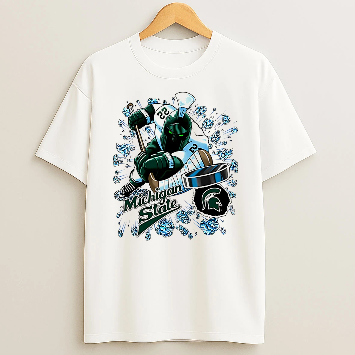 Michigan State Spartans Msu Spartan Player Cartoon T Shirt